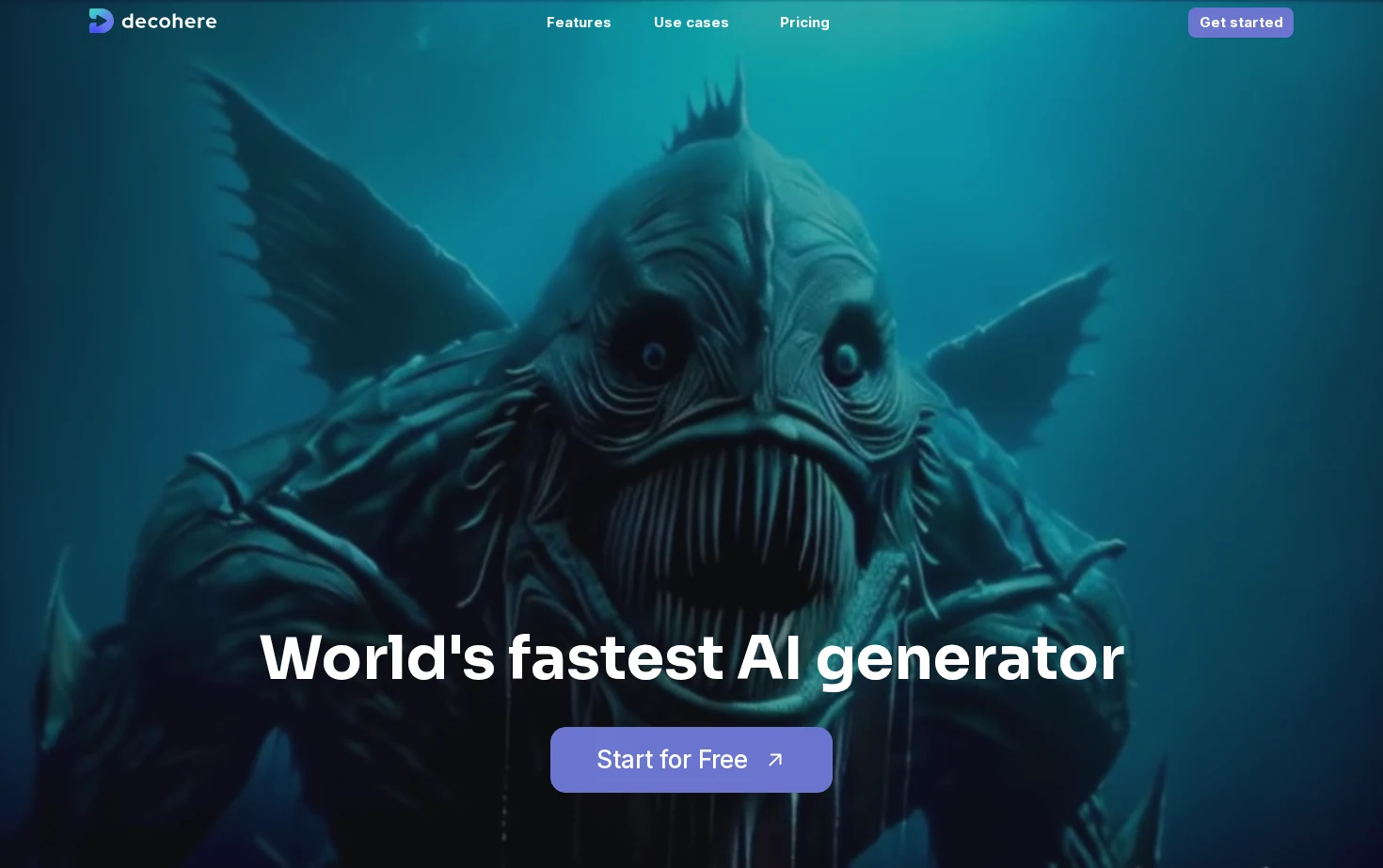 Decohere AI 页面快照